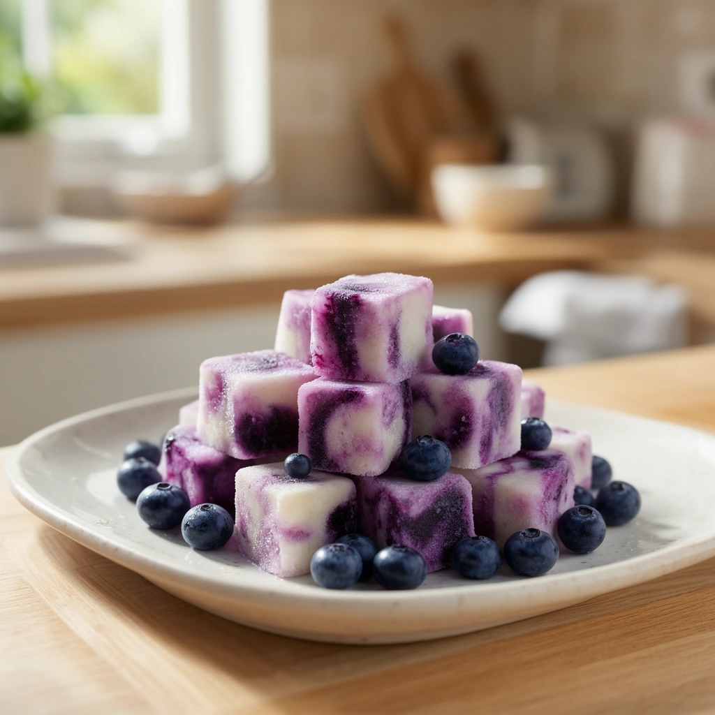Treat #3: Frozen Banana and Blueberry Cubes
