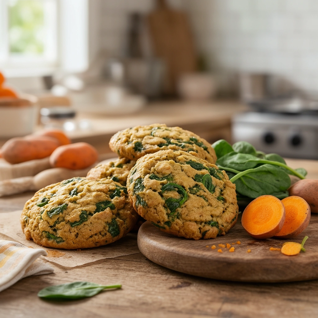 Recipe 3: Sweet Potato & Spinach Cookies