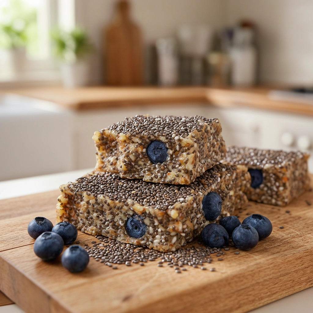 Recipe 3: Blueberry and Chia Seed Energy Bars