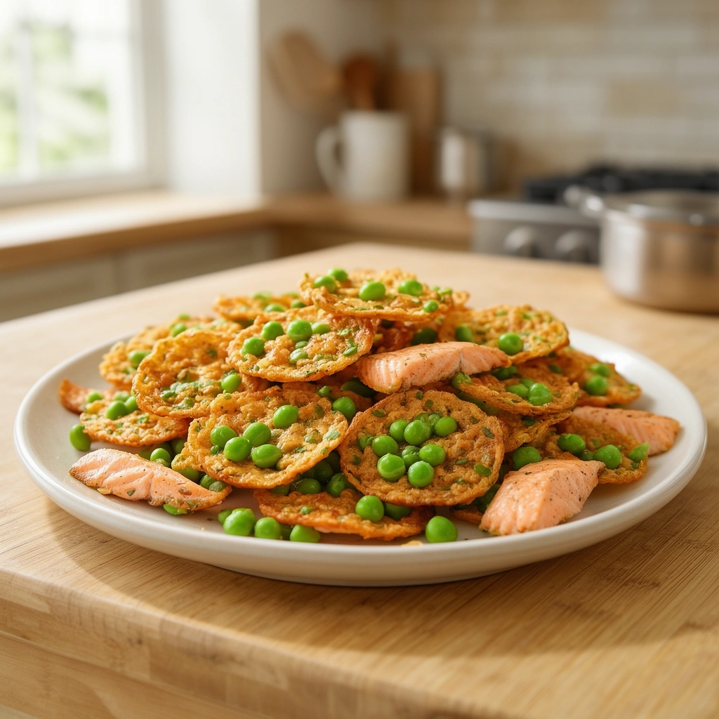 Recipe 3: Salmon & Green Pea Crisps