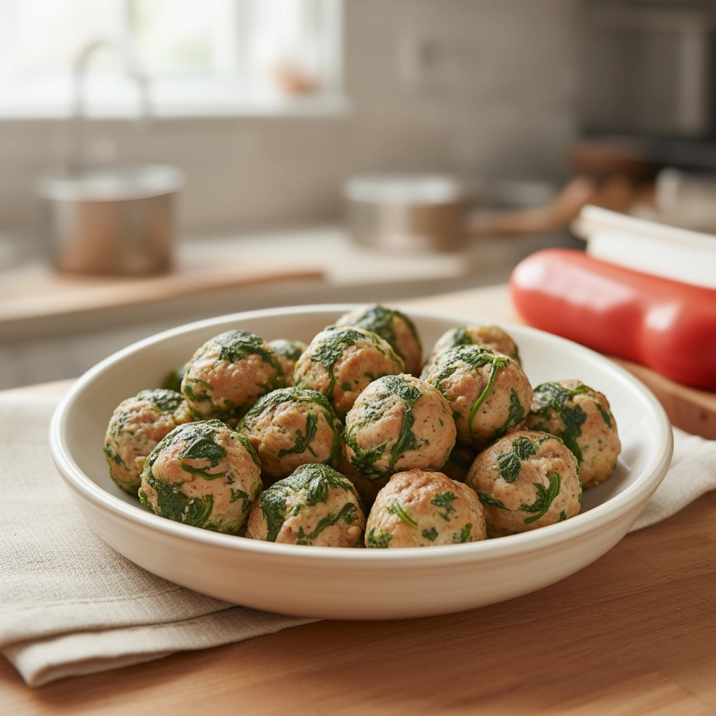 Treat #4: Chicken and Spinach Mini Meatballs