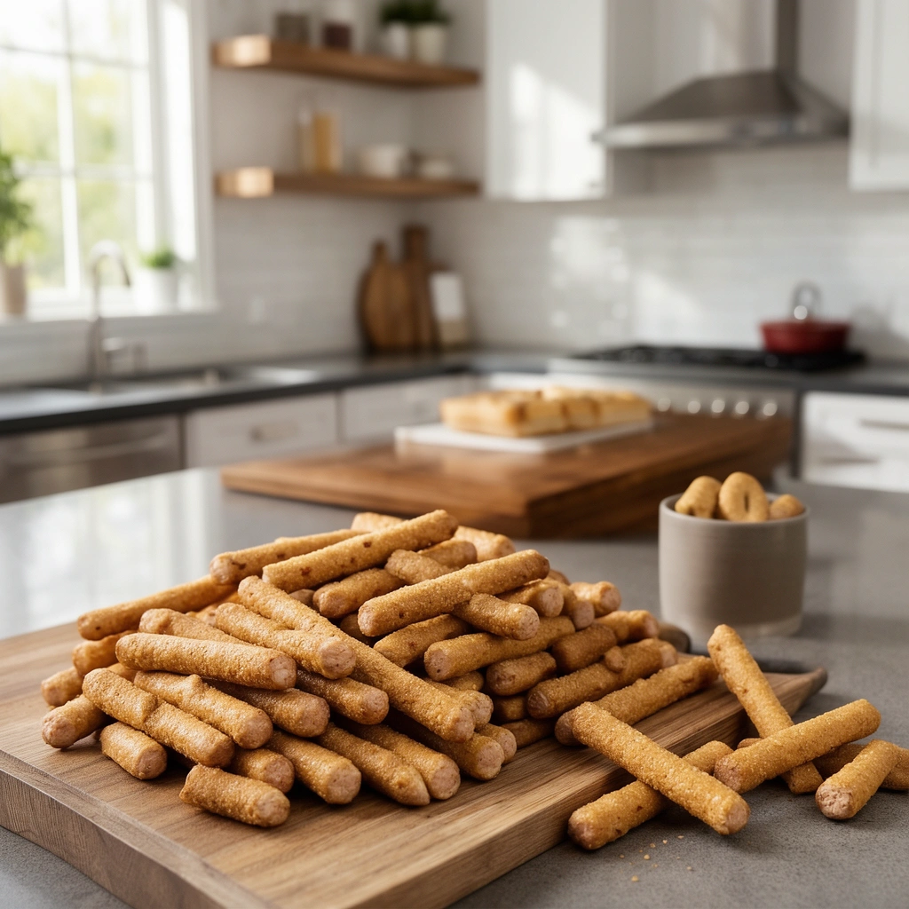 turkey dog treats in action