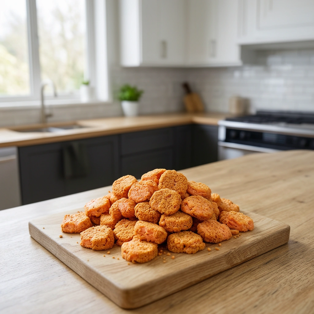 salmon dog treats detail