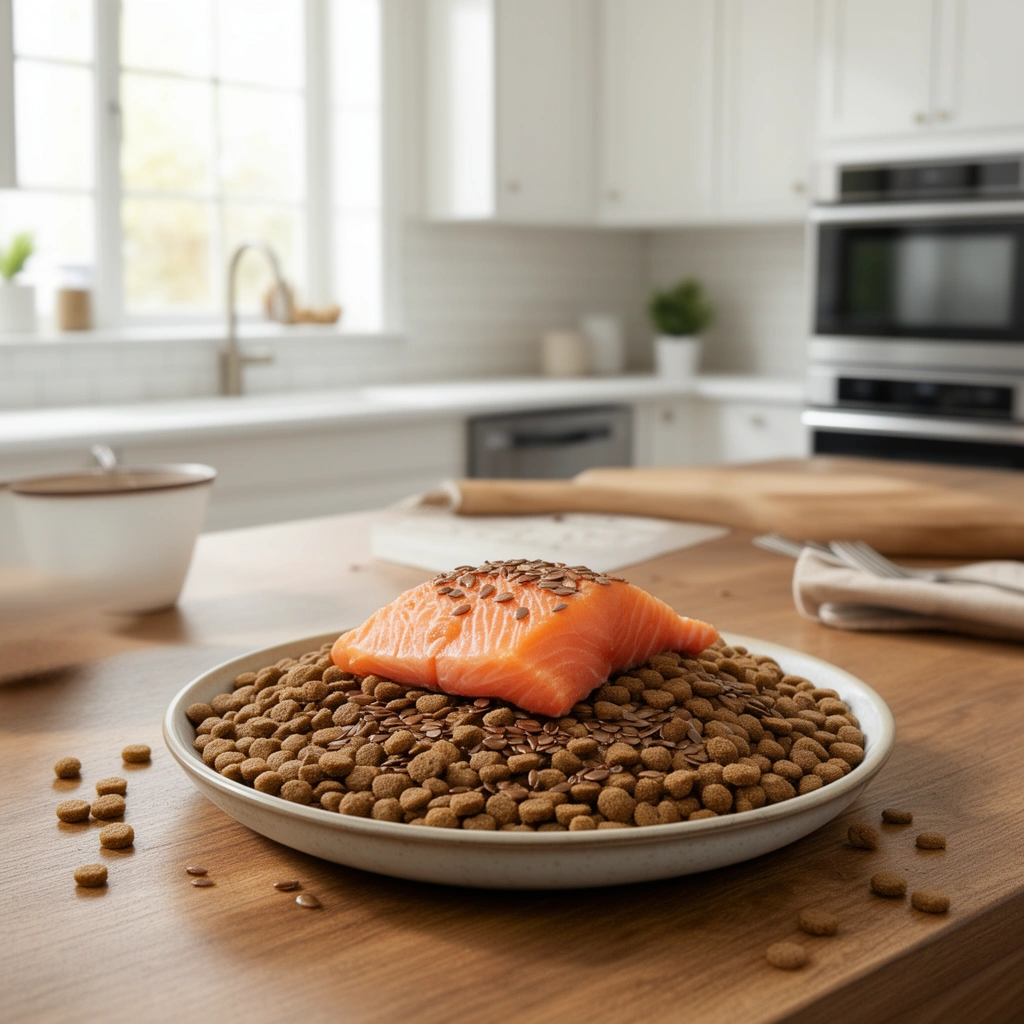 Dog Food Recipe With Salmon And Flaxseed in action