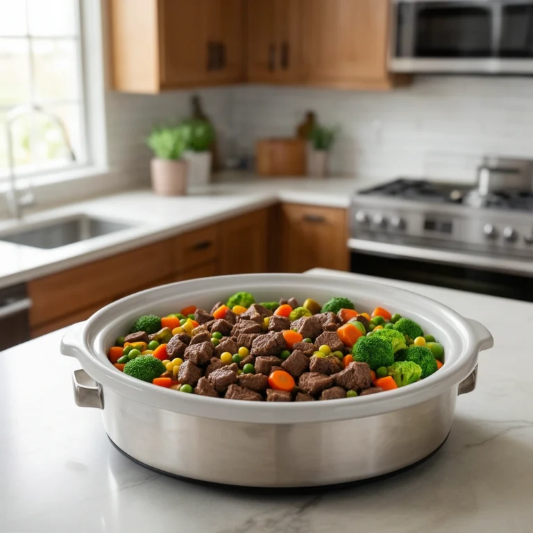 Easy Crockpot Dog Food Recipe: Beef and Veggies Your Pup Will Love